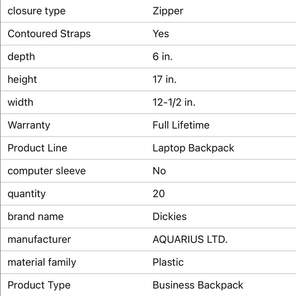 Dickies Clear Student Backpack, - Picture 16 of 16